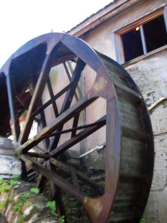 Old-fashioned water wheel