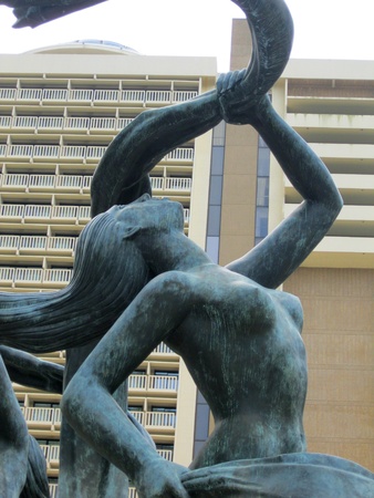 Atlanta, Georgia - April 26, 2012 - a beautiful sculpture in downtown Atlantaのeditorial素材