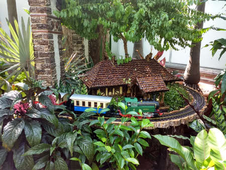 Editorial - June 2, 2019 - Toy train exhibit at the Biltmore Estate - North Carolinaのeditorial素材