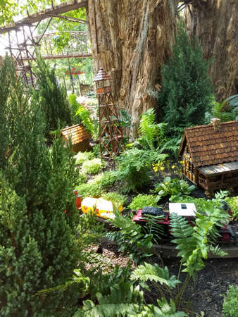 Editorial - June 2, 2019 - Toy train exhibit at the Biltmore Estate - North Carolinaのeditorial素材