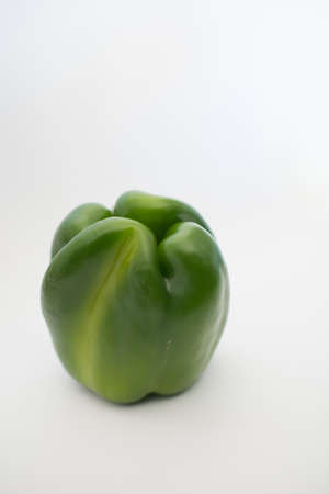 Fresh green pepperwith white background