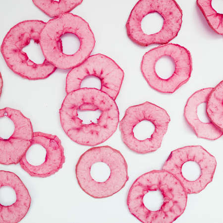 Artistic pattern with pink circles and white background. Natureの写真素材