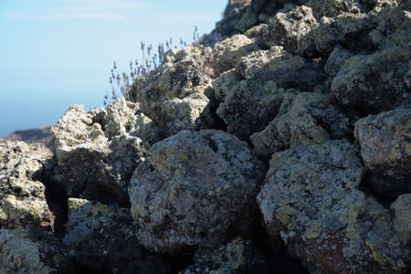 Close up of volcanic rocks at Lanzarote, Canary islands, Spain, Europeの写真素材