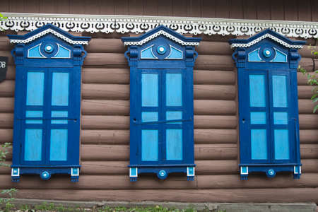 Traditional wooden house in Irkutsk, Russia