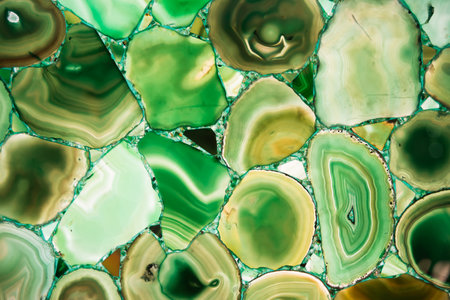 Beautiful background with green agate slices. Europeの写真素材