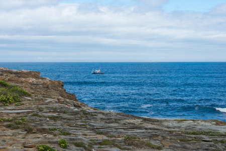 Beautiful coast near Rinlo, Ribadeo, Galicia, Spain.の写真素材