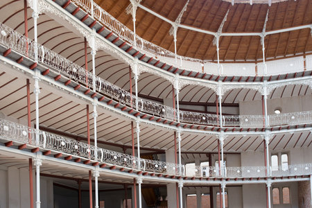 The Beti Jai venue is the last surviving 19th century Basque pelota fronton in Madrid. It was declared bien de interÃ©s cultural on 27 January 2011 and it was fully renovated in 2019.の写真素材