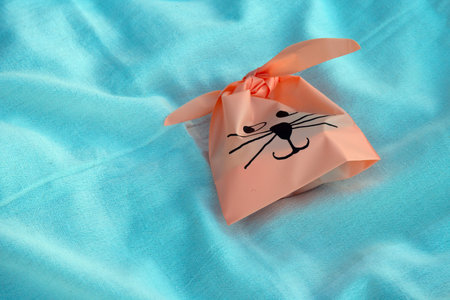 Decorative bunny bag for easter eggs hunting