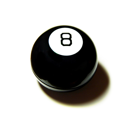Black billiard ball number eight 8