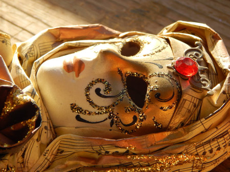 A beautiful Venetian masquerade maskの写真素材