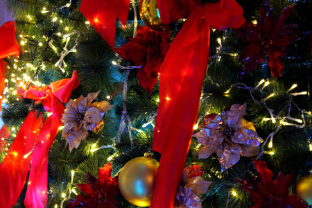 New Year and Christmas decorationsの写真素材