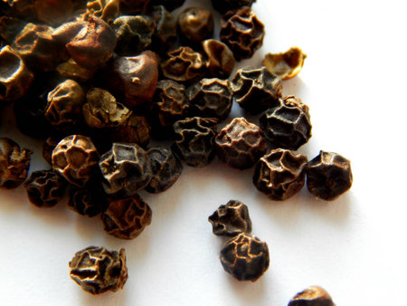  Black pepper isolated on white