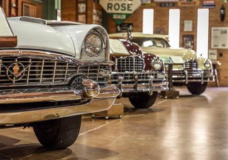 FORT LAUDERDALE, FLORIDA, USA - AUGUST 30: Fort Lauderdale Antique Car Museum exhibits a collection of Packard automobiles on August 30, 2014 in Fort Lauderdale, Florida, USA. The collection includes 22 Packards in various styles and models from 1909 untiのeditorial素材