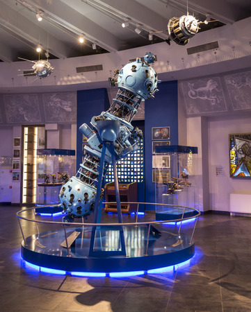 MOSCOW, RUSSIA - SEPTEMBER 28: Exhibition in Moscow Planetarium on September 28, 2014 in Moscow. One of the world`s largest and oldest planetarium.のeditorial素材