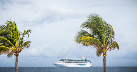 NASSAU, BAHAMAS - SEPTEMBER, 06, 2014: Royal Caribbean's ship, Majesty of the Seas, sails in the Port of the Bahamas on September 06, 2014のeditorial素材