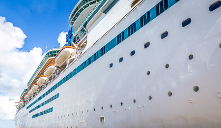 Cruise ship, side viewの写真素材