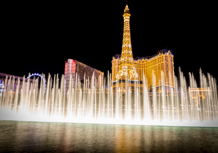 LAS VEGAS, NEVADA - MAY 28: Paris hotel on May 28, 2015 in Las Vegas, Nevada,USA. Paris hotel is a luxurious hotel famous with its Eiffel towerのeditorial素材