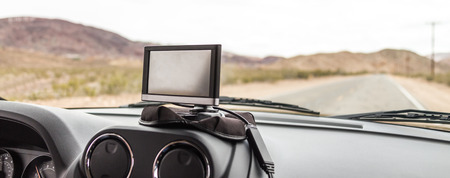 GPS device in a car, satellite navigation systemの写真素材