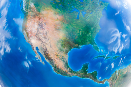 Real looking Earth map. North America in the centerの写真素材
