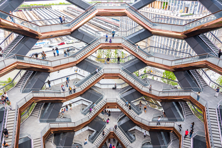 New York City, NY, USA - May 17, 2019: The Vessel, also known as the Hudson Yards Staircaseのeditorial素材
