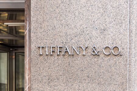 NEW YORK, USA - MAY 15, 2019: Tyffany and Co. store front in NYC on the 5th Avenue