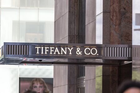 NEW YORK, USA - MAY 15, 2019: Tyffany and Co. store front in NYC on the 5th Avenue