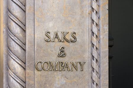NEW YORK, USA - MAY 15, 2019: Saks Fifth Avenue on Fifth Aveneue in New York, USA, American chain of...