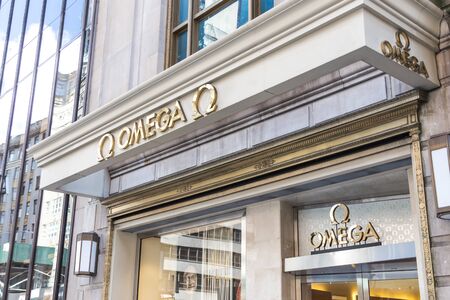 MELBOURNE AUSTRALIA - May 24, 2014: OMEGA watch logo - OMEGA is a Swiss luxury watchmaker based in...