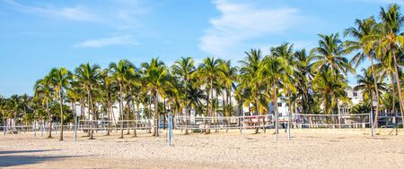 Miami, USA - September 09, 2019: Outdoor Gym on South Beach, Miami, Floridaのeditorial素材