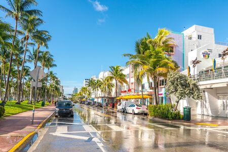 Miami, USA - September 09, 2019: morning in Miami South Beach in Floridaのeditorial素材