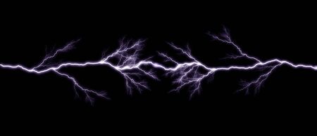 Tunder lightning bolts isolated on black background