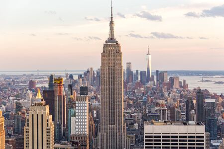 New york, USA - May 17, 2019: New York City skyline with the Empire State Buildingのeditorial素材