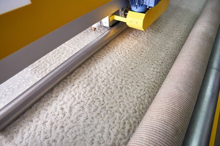 Automatic Industrial line for washing and cleaning dirty carpetsの写真素材