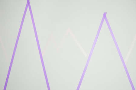 Masking Blue Tape to Secure borders of painting. Preparation For Room Painting.の写真素材