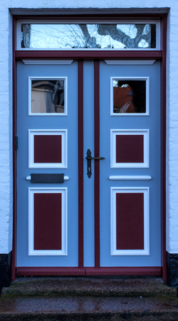 entrance wooden doorの写真素材