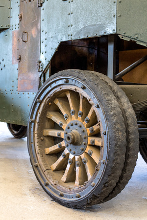 wheel from the old military vehicles. World War Iの写真素材
