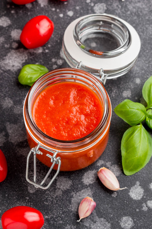 Red tomato sauce for pasta, pizza, Italian classic foodの写真素材