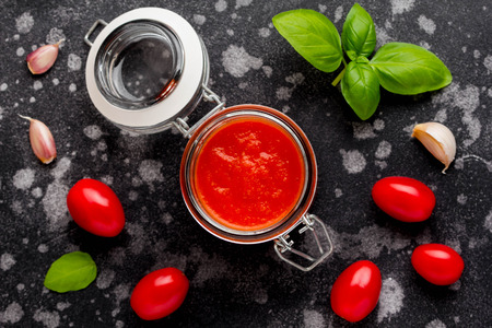 Red tomato sauce for pasta, pizza, Italian classic foodの写真素材
