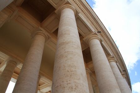 Detail of Bernini's colonnade in Rome. St. Peter's Square