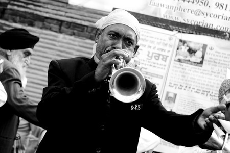 Guru Nanak Jayanti celebration in Delhi, Indiaのeditorial素材