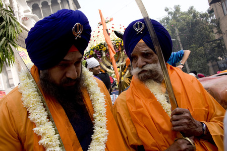 Guru Nanak Jayanti celebration in Delhi, Indiaのeditorial素材