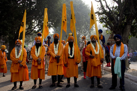 Guru Nanak Jayanti celebration in Delhi, Indiaのeditorial素材
