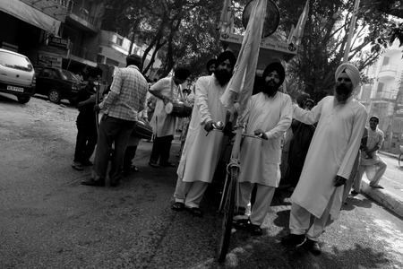 Guru Nanak Jayanti celebration in Delhi, Indiaのeditorial素材