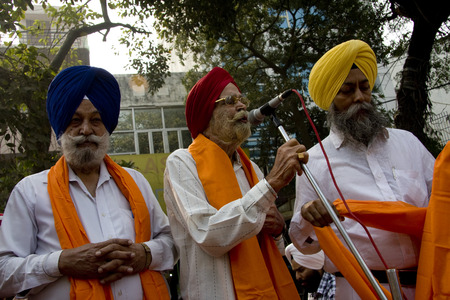 Guru Nanak Jayanti celebration in Delhi, Indiaのeditorial素材