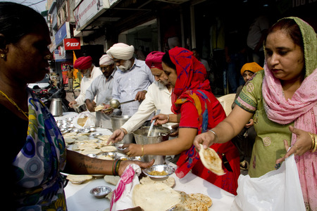 Guru Nanak Jayanti celebration in Delhi, Indiaのeditorial素材