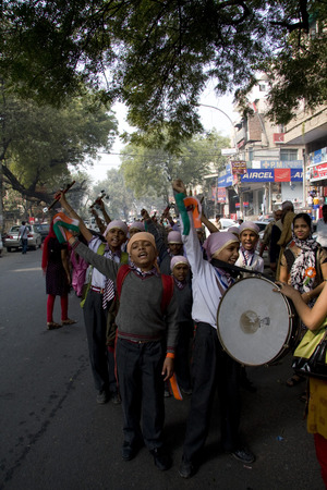 Guru Nanak Jayanti celebration in Delhi, Indiaのeditorial素材