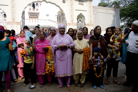 Guru Nanak Jayanti celebration in Delhi, Indiaのeditorial素材
