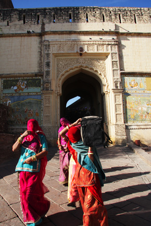 Mehrangarh Fort in Jodhpur, Indiaの写真素材