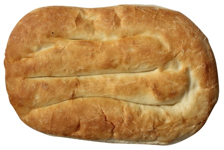 Caucasian BREAD cut isolated  on a white background