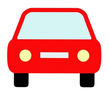 car geamse,Child has drawn car on a white backgroundの写真素材